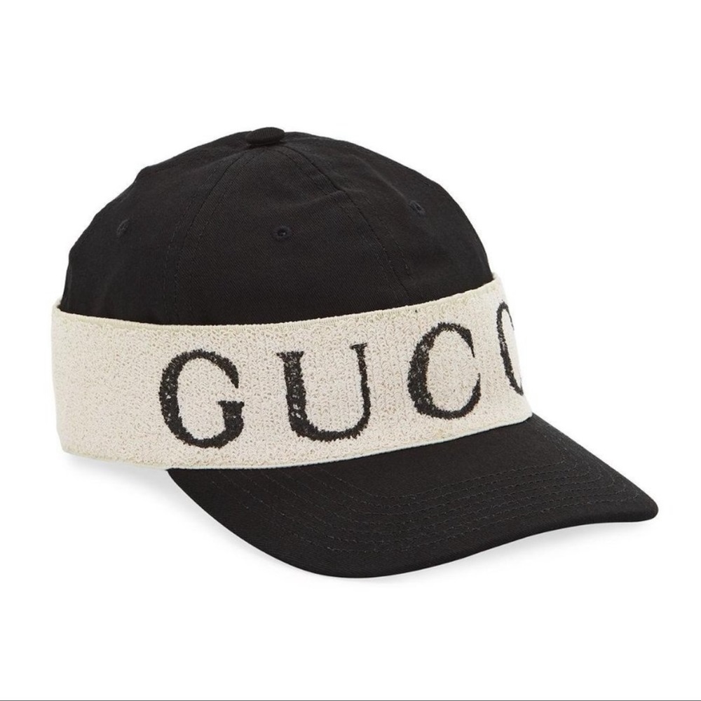 GUCCI baseball hat with headband in black